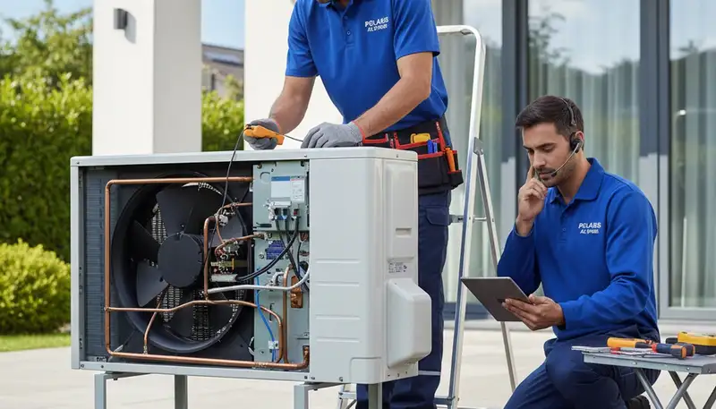 Technician performing AC repair in Canton, OH for Five Star Cooling residential service
