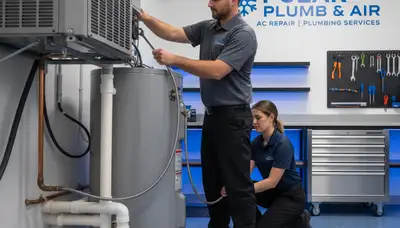 Licensed plumber fixing pipes in Canton, OH home for Five Star Cooling plumbing services